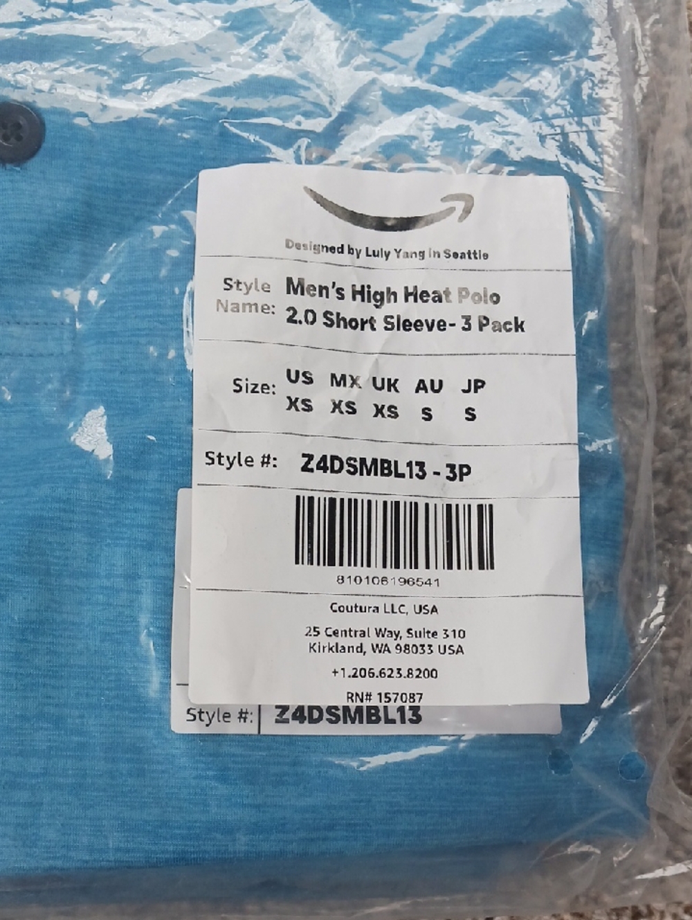 3 × Amazon, LULY YANG DSP Men's High Heat Polo 2.0 - Short Sleeve - Picture 2 of 5